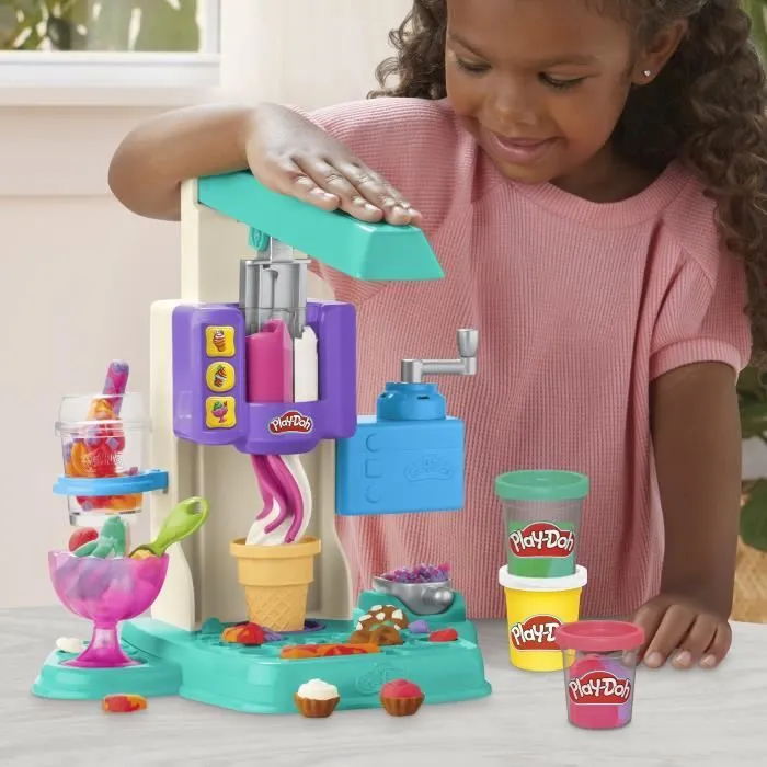 Play-Doh coffret Mes glaces arc-en-ciel avec pâte à modeler-2