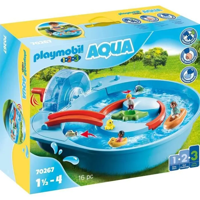 PLAYMOBIL 1.2.3 - 70267 - Parc aquatique - Mixte - Enfant - Matériaux mixtes - Multicolore - A partir de 18 mois-0