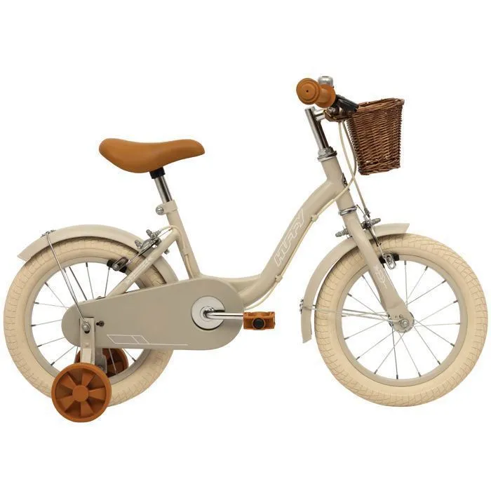 Vélo Vintage Enfant Fille 14 Pouces 4–6 Ans 99–117cm Taupe avec Panier et Sonnette par Huffy-2