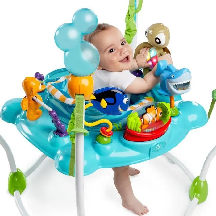 DISNEY BABY Aire d'éveil bébé multi-jouets, siège sauteur à rebonds évolutif, pivotant à 360° - Nemo - 13 jeux interactives Disney-5