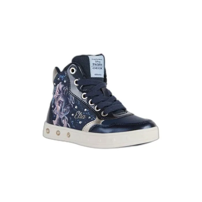 Basket Montante Cuir Geox Skylin - Marine/Platinium-2