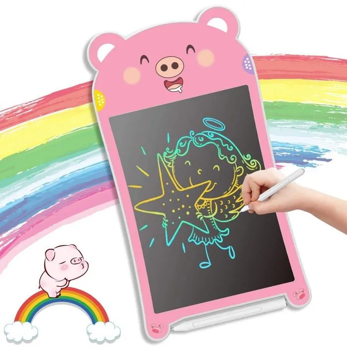 Ardoise magique - GUYUCOM - 8.5 pouces - Couleurs arc-en-ciel - 100 000 utilisations - Pour enfants 3 ans+-0