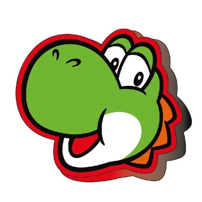 Coussin 3D - Nintendo - Super Mario Bros - Yoshi - Vert - Synthétique - Asymétrique-0
