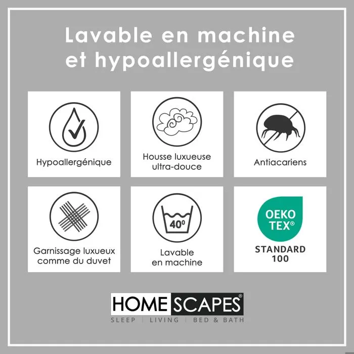 Couette enfant - Microfibre - 120 x 150 cm - 550 g/m² - Hypoallergénique - Douceur extrême-2