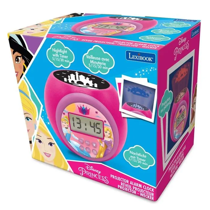Réveil projecteur Disney Princesses fonction minuteur-3