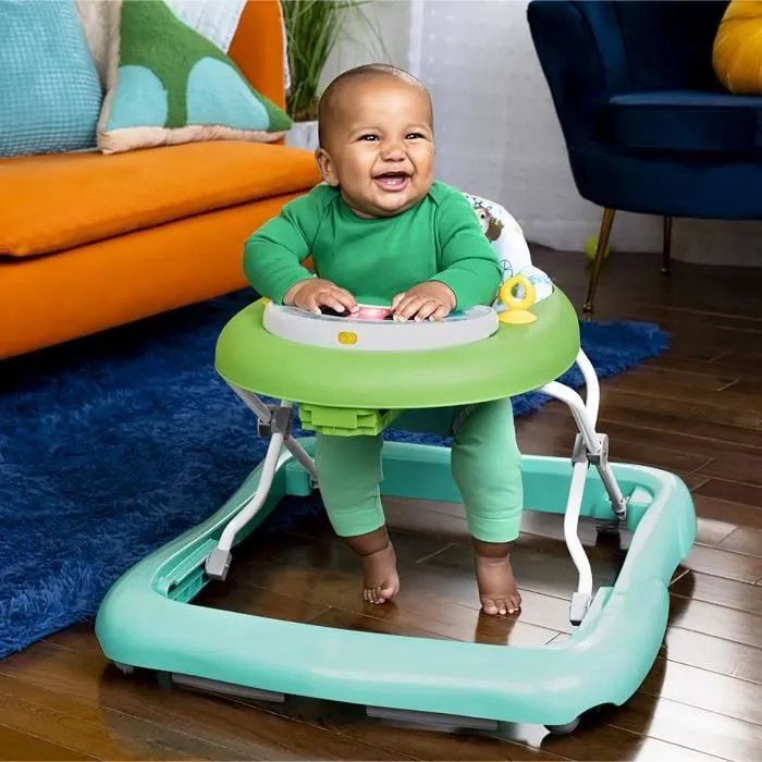 BRIGHT STARTS Trotteur et centre d'activités 2 en 1 - Animaux de la Jungle, Musique et Lumières, Jouets interactifs-1