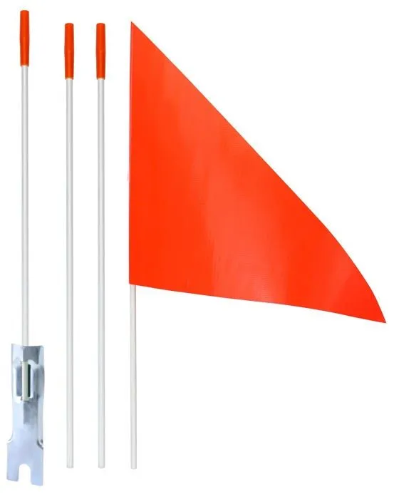 Qwork - WD6836 - Drapeau de Securitea Velo Reglable en Hauteur pour Velo Enfant, 160cm Rouge-0