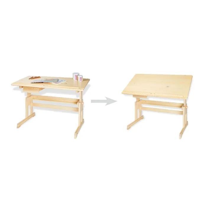 Bureau enfant  Lena pin lasure-1
