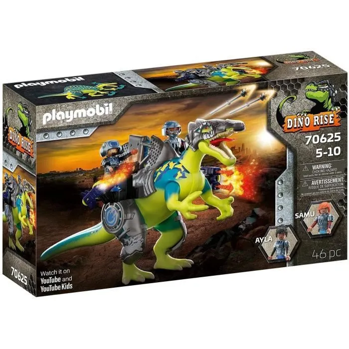 PLAYMOBIL - Dino Rise - Spinosaure et combattants - 46 pièces - Enfant 5 ans et plus-0
