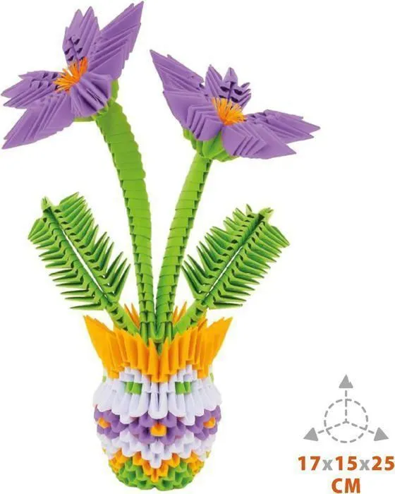 Kit créatif Origami 3D - Milliwood - Fleurs - 554 éléments - 17 x 15 x 25 cm - À partir de 8 ans-2