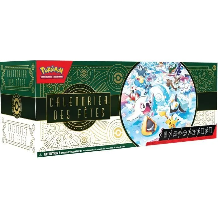 Pokémon Calendrier des fêtes 2024 (de l’avent), 25 jours de surprises, Dès 6 ans-0