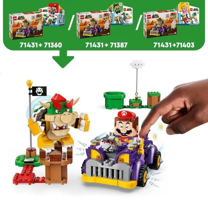 LEGO® 71431 Super Mario Ensemble d'Extension Bolide de Bowser, Jouet de Kart pour Enfants Dès 8 Ans avec Figurine Bowser-2