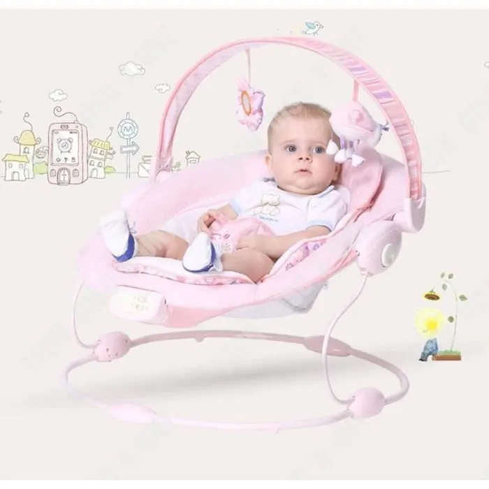 TD® Fauteuil à bascule à vibration pour enfants Fauteuil à bascule inclinable pour bébé de 3 mois à 36 mois 64cm * 55cm * 30cm-1