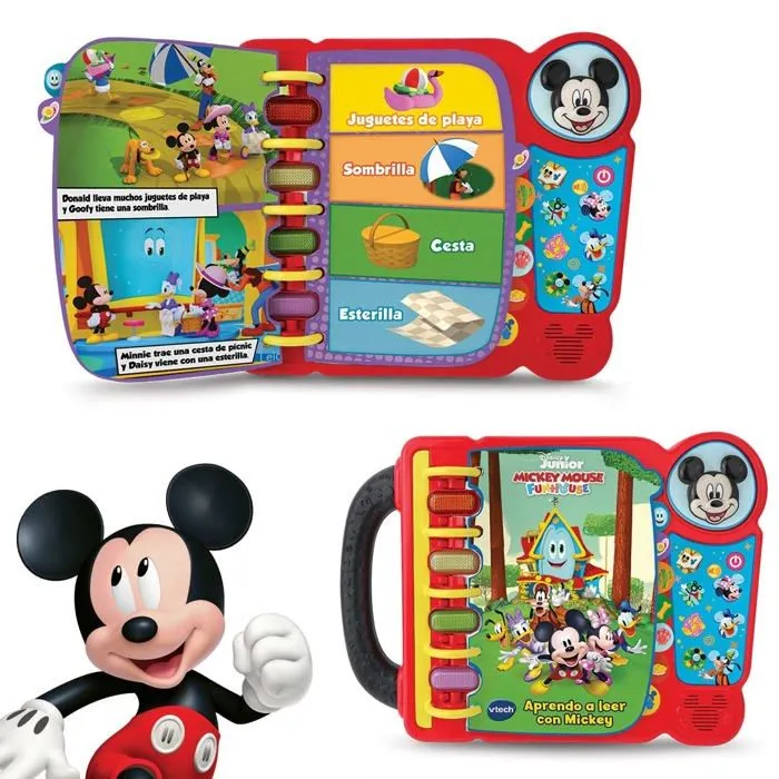 Livre electronique enfant - livre interactif enfant Vtech - 80-554022 - Disney Mouse J'apprends a Lire avec Mickey, , unico-1