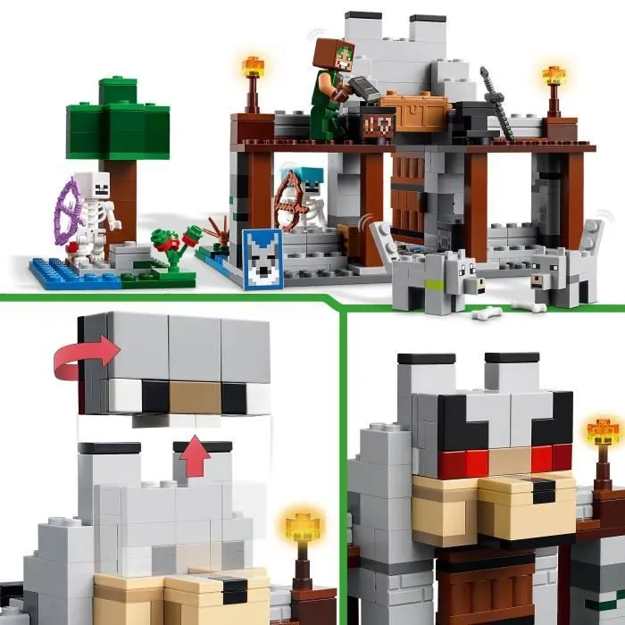 LEGO® Minecraft® 21261 La forteresse du loup - Jeu d’exploration sur le thème du squelette-2
