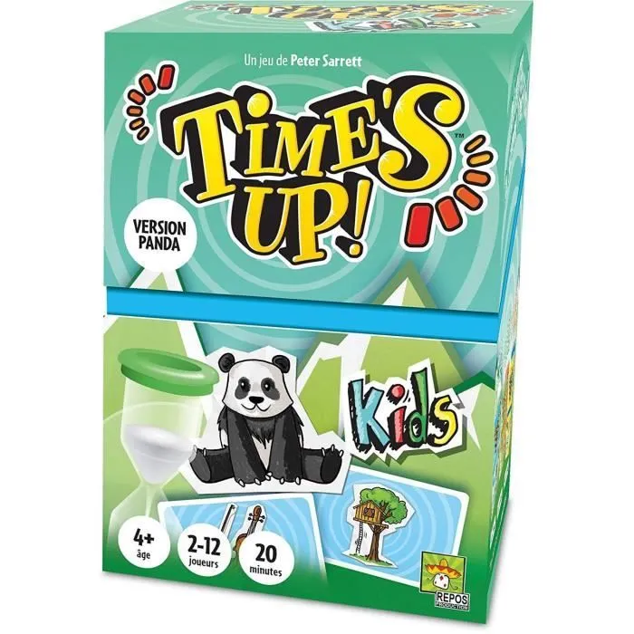 Repos Production | Time's Up! : Kids - Version Panda | Jeu de société | À partir de 4 ans | 2 à 12 joueurs | 20 minutes-0