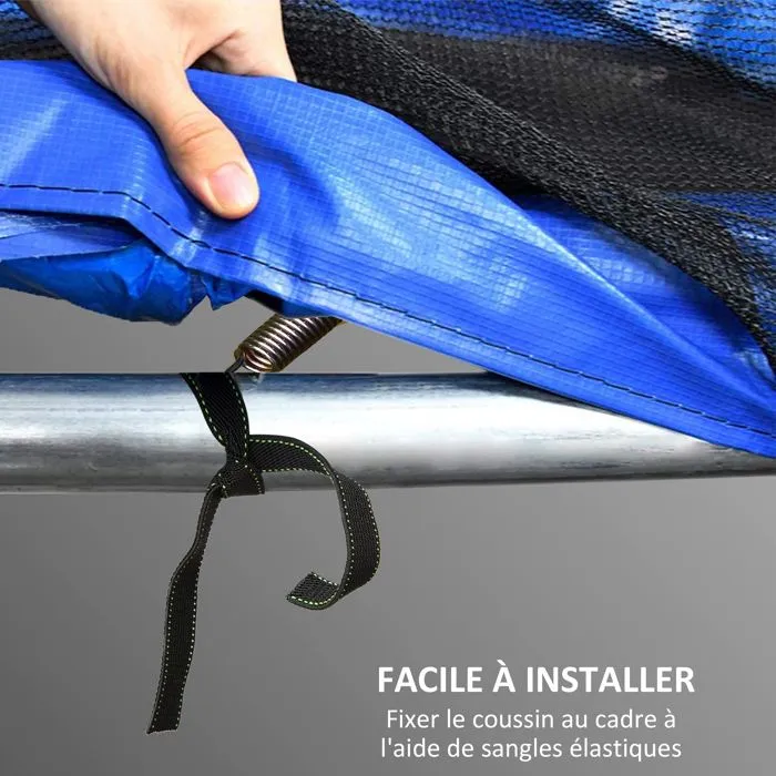 Coussin de protection trampoline 305cm - SPORTNOW - cordon élastique - résistant aux intempéries et UV anti-déchirure - multicolore-5