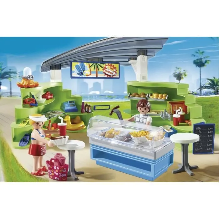 PLAYMOBIL - Espace Boutique et Fast-food 6672 - Mini poulpe qui projette de l'eau - A partir de 4 ans-1