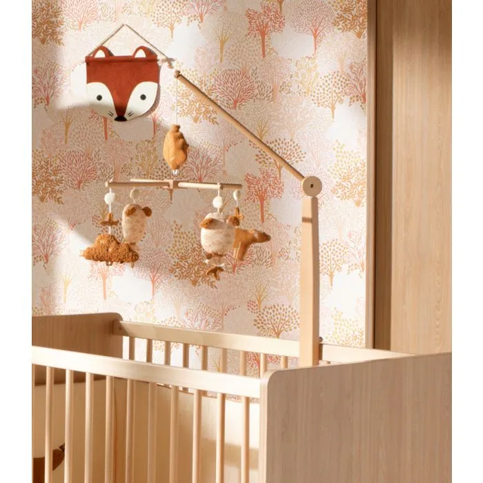 Mobile musical en bois avec jouets ours en gaze de coton - ORSINO-2