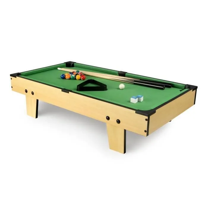Table de jeu 4 en 1 LEOMARK - Baby-foot, Billard, Tennis de table, Hockey - Jaune - 8 ans et plus-2