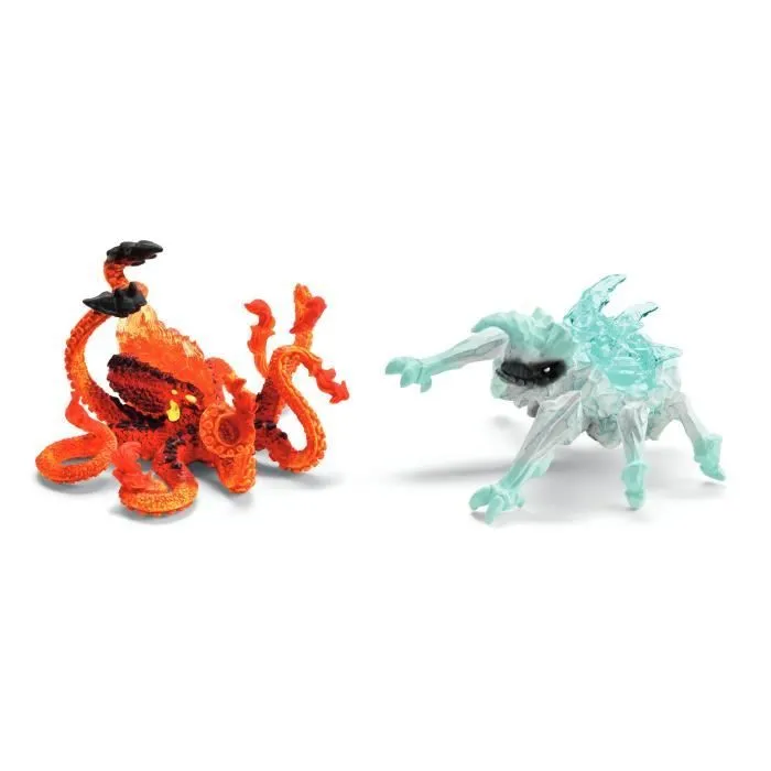 Figurines Duo Pieuvre de Lave vs Insecte de Glace, SCHLEICH 70826 Eldrador Creatures, Pour enfant dès 6 ans-0