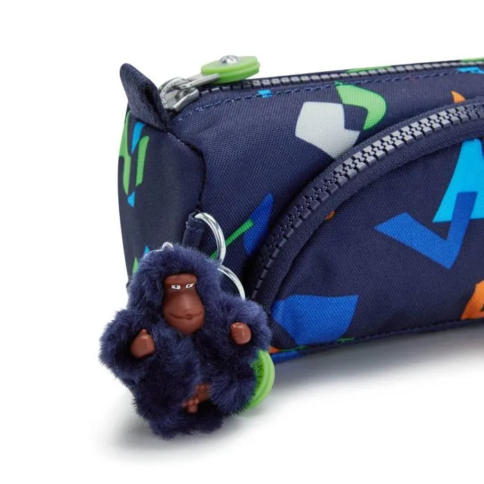 kipling Trousse à crayons bleu pour femme - Back To School Print Cute Pencase M Geo Mix Dark 143388-4