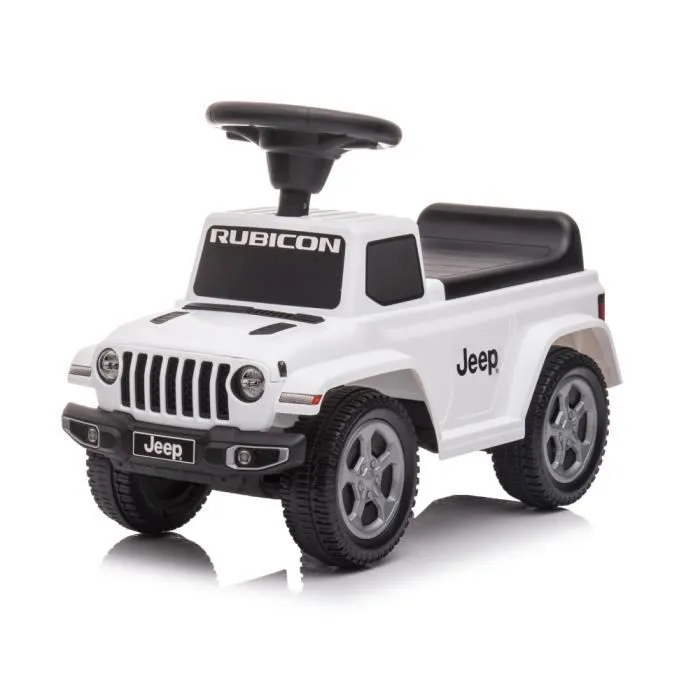 DEVESSPORT Porteur Jeep Gladiator Blanc, Licence Officielle, Volant Klaxon & Sons, Coffre Siège, 12 Mois à 6 Ans Mixte-0