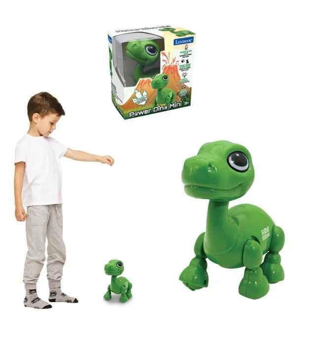 Power Puppy Mini - Robot dinosaure avec effets lumineux et sonores, contrôle par claquement de main, répétition-3