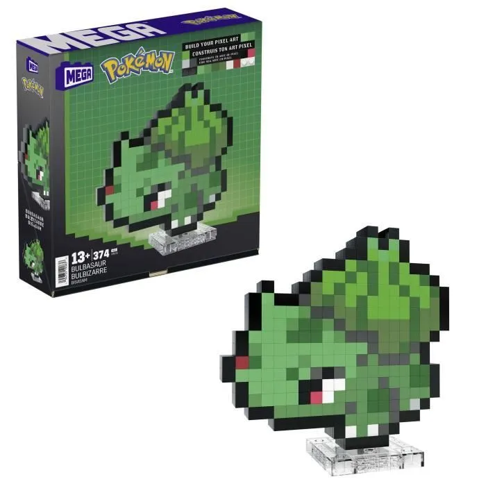 MEGA-Pokémon-Bulbizarre-Coffret de construction rétro 374 pièces - MEGA Pokémon - HTH75-0