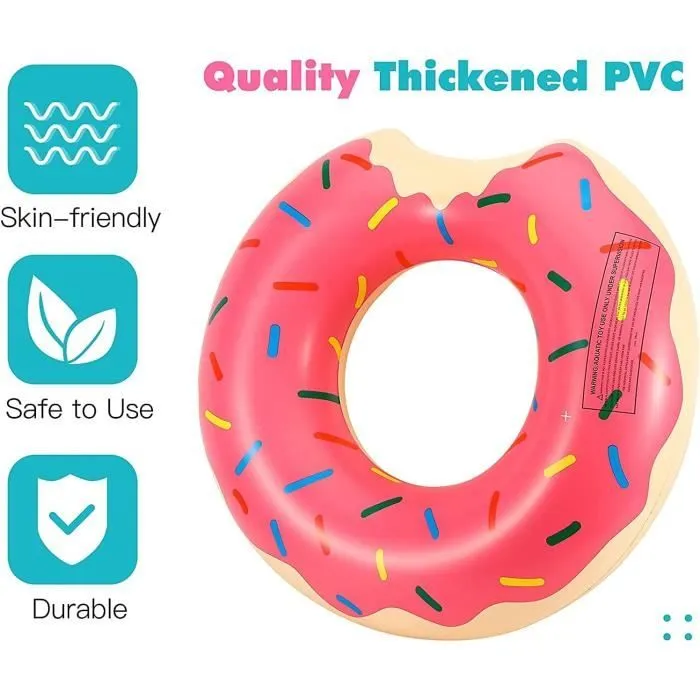 Bouée Donuts, Anneau de Natatioouée d'été Eau Jouet bouée Piscine bouée Gonflable bouet Gonflable Piscine Gonflable pour Piscine184-1