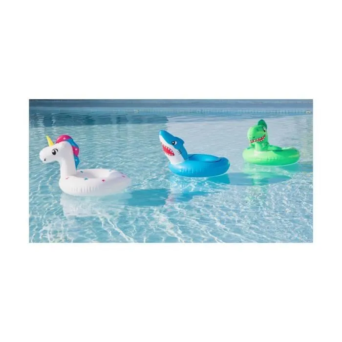 Bouée Gonflable Enfant - Dinosaure - ø49cm - Vert - Piscine & Plage-3