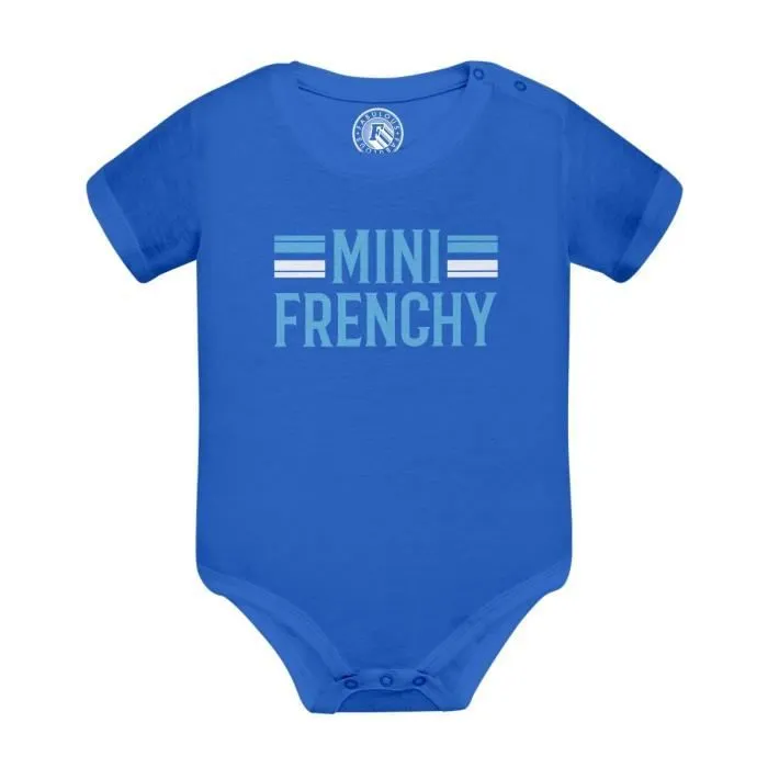 Body Bébé Manche Courte Bleu Mini Frenchy France Style Classe-0