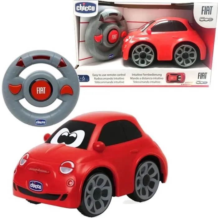 Jouet radiocommandé - CHICCO - Fiat 500 - Rouge - Intérieur - Mixte-0