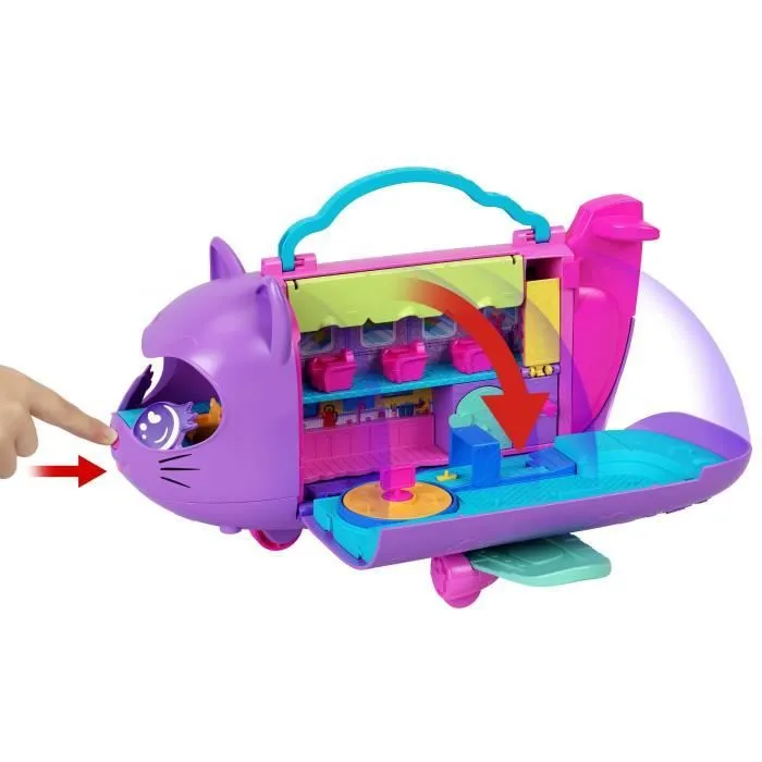 Polly Pocket-Avion Chaton Transformable-Coffret avec 2 mini-figurines HWP19-6