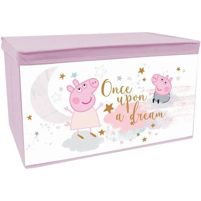 FUN HOUSE Peppa Pig Coffre à jouets - Pliable - 55,5 x 34,5 x 34 cm - Pour enfant-0