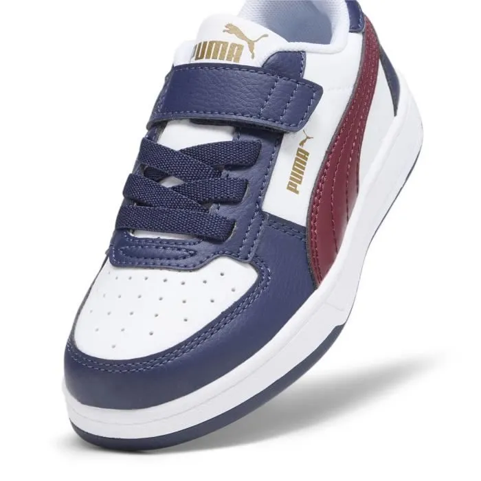 Basket à Scratch Junior Puma Caven - Blanc/Marine-Or-2