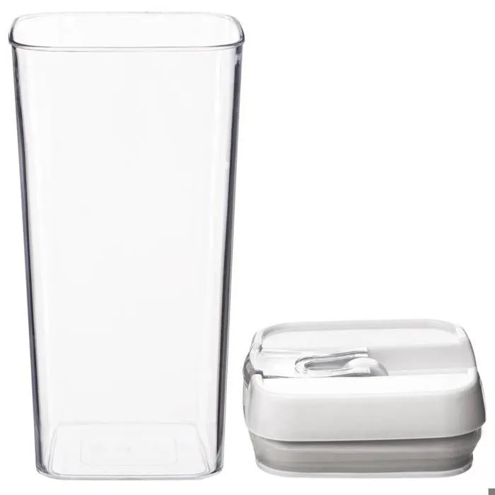 Secret de Gourmet - Bocal hermétique carré 1,2L oslo L, 10 x L, 10 x H, 20,5 cm Transparent-3