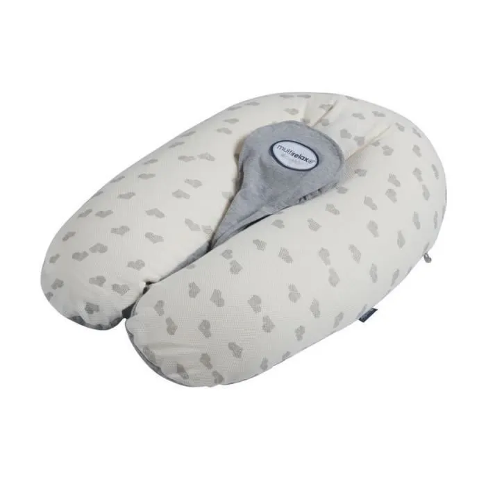 CANDIDE - Coussin de maternité Multirelax Jersey cœurs/gris-0