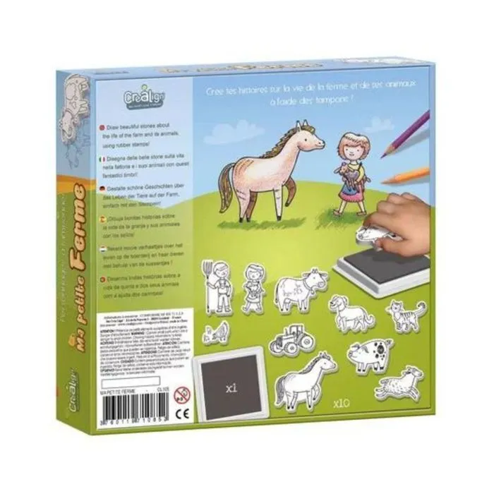 Tampons - Crea lign - Ma petite ferme - Pour enfants de 3 à 8 ans - Activité créative - Mixte-3