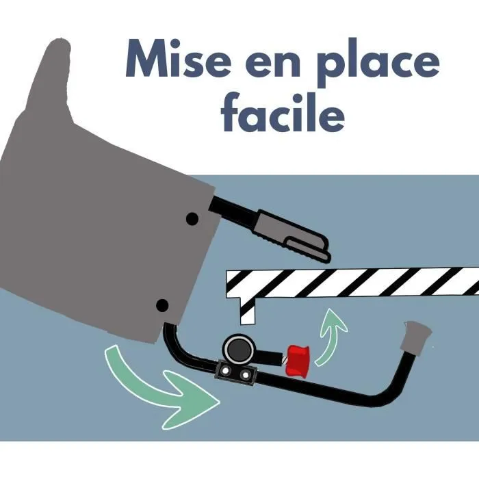 Siège de table réhausseur LOOPING - Dossier Confort - Déhoussable et Lavable Machine - Fixation Multi-points-3