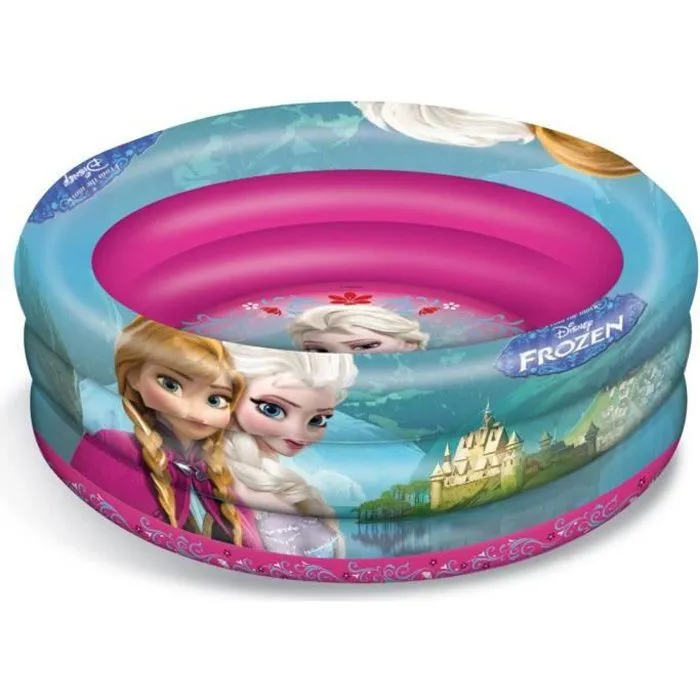 Piscine Gonflable La Reine des Neiges - Diamètre 100 cm - Pour Enfant à partir de 10 mois - Marque Disney-0