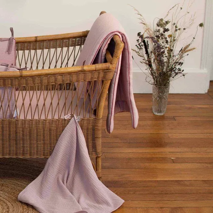 Couette en gaze de coton - SEVIRA KIDS - Jeanne - Terracotta - Bébé - 140 x 100 cm - Oreiller : 60 x 40 cm-3