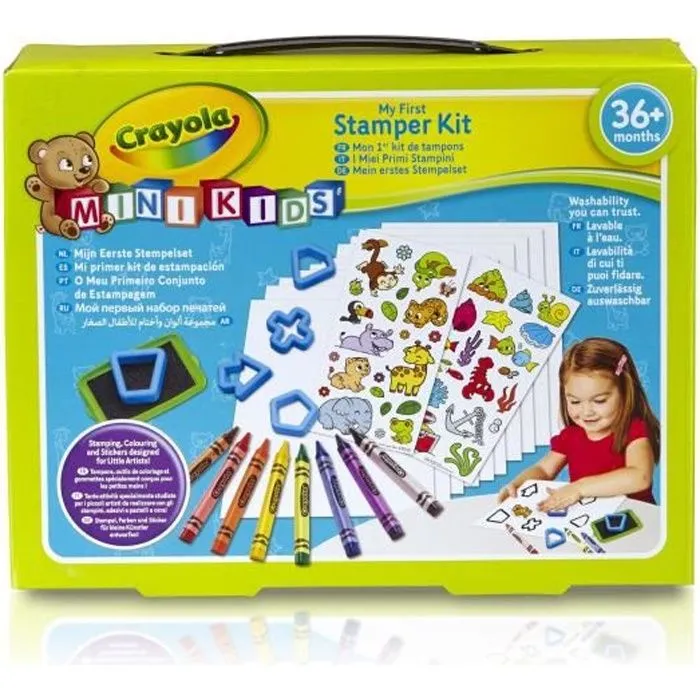 Crayola - Mini Kids - Mon 1er Kit de tampons - Coloriage pour enfant et tout petit-0