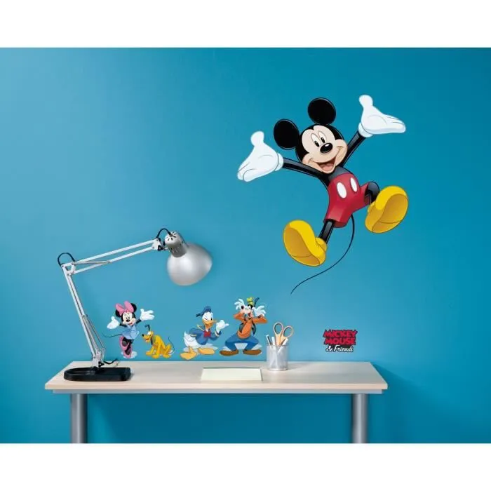 Stickers Mickey Mouse et ses amis Disney - 6 stickers - Enfant - Noir - Mixte - Disney Mickey Mouse - 3 ans-1