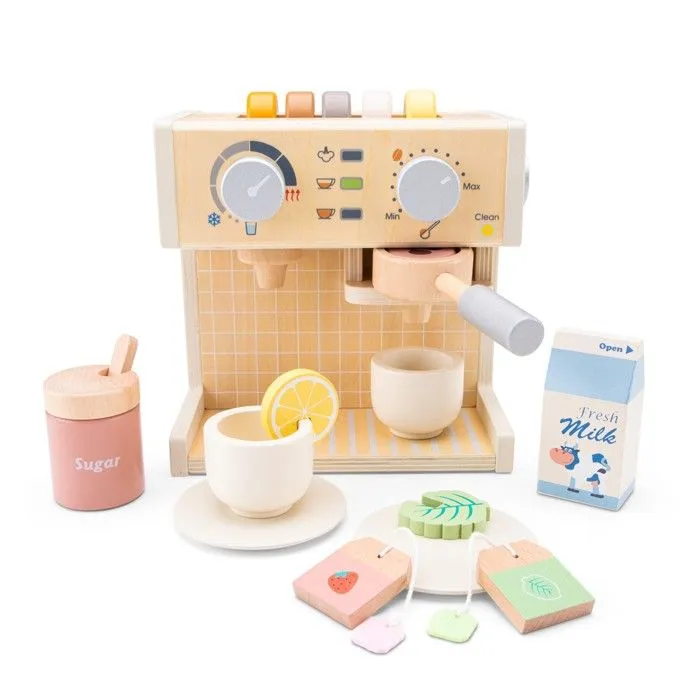 New Classic Toys - Machine à café en bois 20 pcs-1