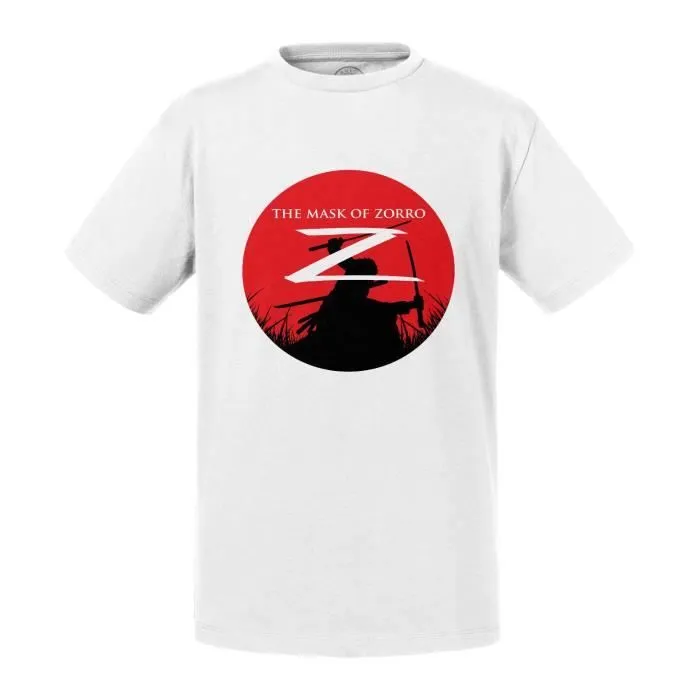 T-shirt Enfant Blanc Pirate x Hunter - Zorro Parodie Film Anime-0