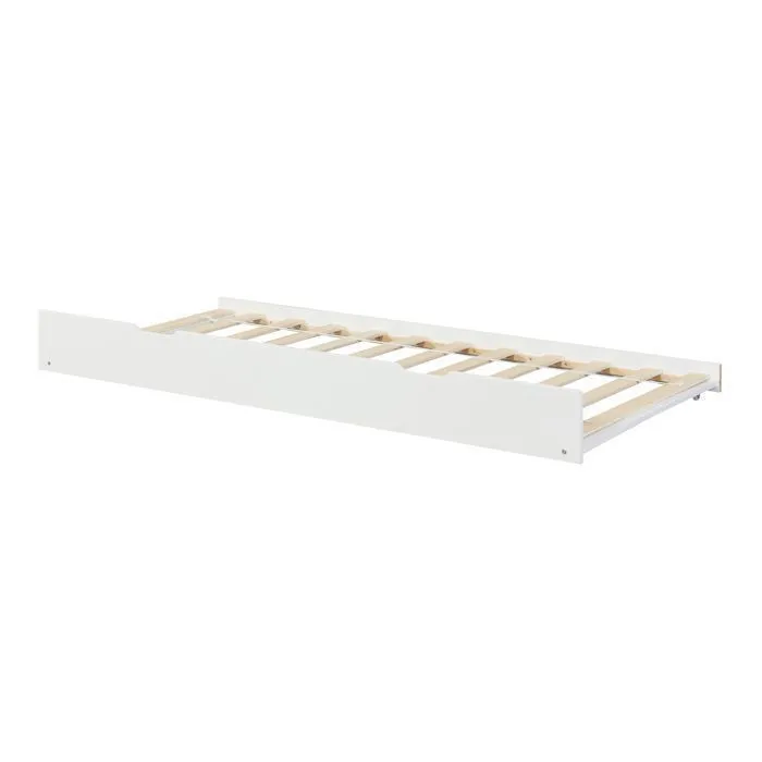 Lit d'appoint sur roulettes Ydre bois de pin 197 x 94 x 22 cm blanc-2