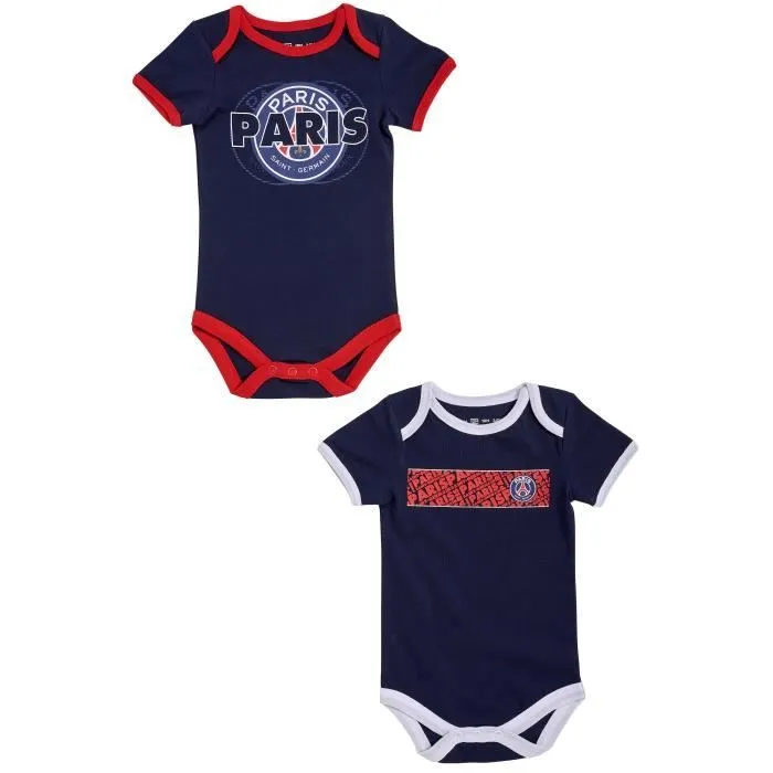2 x body bébé garçon PSG - Collection officielle PARIS SAINT GERMAIN-2