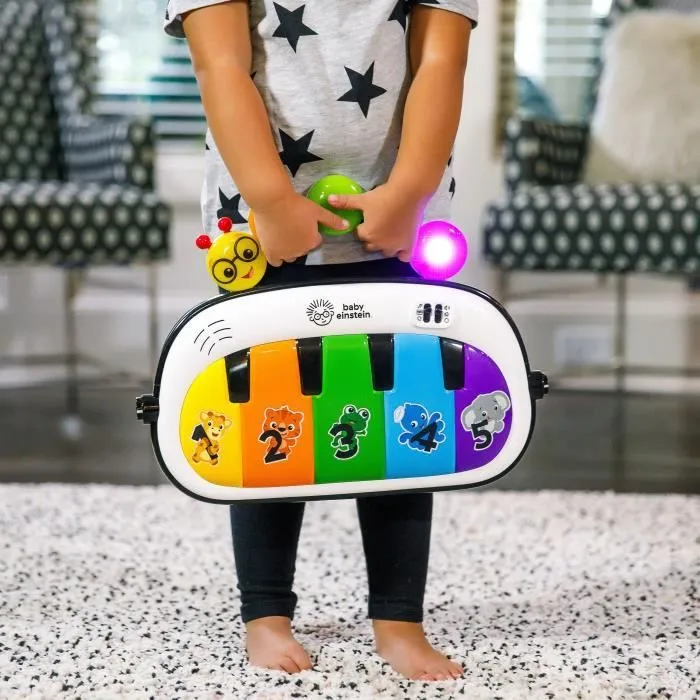 BABY EINSTEIN Tapis de sol éveil bébé évolutif 4-en-1 - Kickin’ Tunes - Jouet piano amovible, arche, jouets sensoriels, multilingue-3