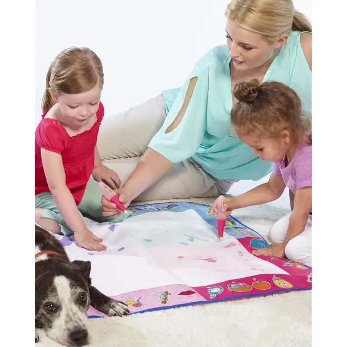 Tapis AQUADOODLE Classique pour Enfant - 4 Couleurs Rose - A partir de 18 mois - Intérieur-0